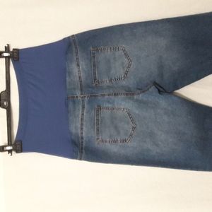 Women Maternity Wear Denim Jeans Size 4 Medium Wash